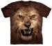 Big Roaring Lion Face Head Animal King The Mountain Adult T-Shirt L