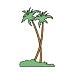 Tropical Palm Trees Temporary Tattoo 2x2