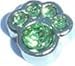 August Peridot Color Paw Print Birthstone Floating title=