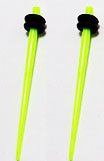 Body Jewelry - UV Green Taper Plug (14g) - Fashion Earrings (1 pair)