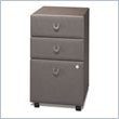 Bush Furniture Series A 3 Drawer Mobile Wood File Storage Cabinet in Dove Gray and Taupe