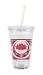 Lotus Flower 16oz Double Wall Acrylic Spirit Tumbler Cup with Straw-BPA FREE