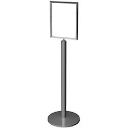 Classic Sign Stand - 1317-12: Vertical - 14 x 22 Satin Brass by KegWorks.com