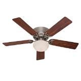 Hunter 20801 Low Profile lll Plus 52-Inch Ceiling Fan with 5-Cherry/Walnut Blades, Antique Pewter