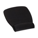 Precise mousing surface with 3m gel wrist rest, black/black