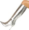 All Sexy Shoes - Ginger Knee-high Metallic Boot Available in 2 Colors