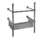 Brasstech 12-57/01 PVD Forever Brass Sink Console for 30 Top with Double Wall Returns and Storage Basket 12-57