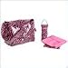 Kalencom Laminated Buckle Bag - Zebra Stripe Black/Hot Pink