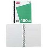 Sparco 83254 Quality Wirebound Notebooks, 3 Subject, 10-1/2x8, College Ruled, 120 Sheet
