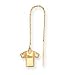 14K New England Patriots Jersey Threader Earrings