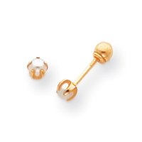 Sardelli   14k Gold Reversible 2.50mm Cultured Pearl & Bead Earrings