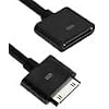 Dock Connector Extender Extension Cable for Apple iPad iPhone iPod (Black)