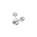14kt. White Gold, Child's Diamond Earrings