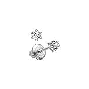 14kt. White Gold, Child's Diamond Earrings