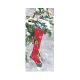 FANCY FINCH STOCKING - 17 Inch - Red