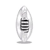 Sporty Football European/Memory Charm Double Sterling Layered Bead - Fits Pandora Bracelets ~ DaVinci by Ks Charming...