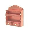 Dollhouse Miniature Kitchen Wall Shelf in Cherry