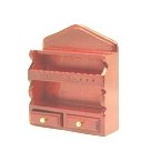 Dollhouse Miniature Kitchen Wall Shelf in Cherry