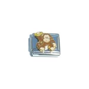 Buy Clearly Charming Monkey Holding Banana Italian Charm Bracelet Link by Clearly Charming