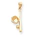 14k Solid Open-Backed Glove Bat Ball Baseball Pendant