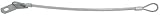 6 Lg., Lanyards, Stainless Steel w/Nylon Coating to 1/8, Style A, Tab is Stainless Steel (1 Each)