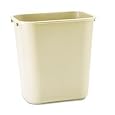 Rubbermaid 7-Gallon Plastic Wastebasket - Beige (295600BG)