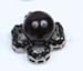 Improving Lifestyles Pearl and Rhinestone Ring Adjustable Black