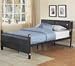 Full Powell Furniture Z-Bedroom Bookcase Bed in Black Finish
