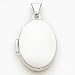 Jewelry : Sterling Silver Polished 21mm 2-frame Oval Locket with 20 inch Sterling Silver Chain