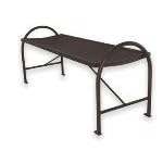 Patio Resting Bench, 50inL, No Back, Wrought Iron