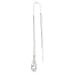 Sterling Silver CZ (Cubic Zirconia) Teardrop Threader Earrings