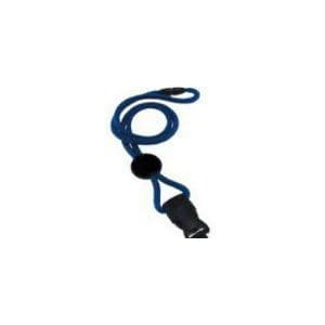 Royal Blue Lanyard round OptiBraid break-away detachable Split Ring diamond slider 1/4" wide (100pk)