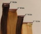 14" Silky Straight 100% Human Hair Clip On In Extension 4" Wide Piece Color 30 Medium Auburn