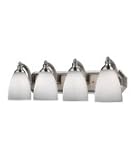 IMAGE OF ELK Lighting 570-4N-WH Arco Baleno 4 Light Bath Vanity Light in Satin Nickel with Simple White glass