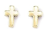 14k Yellow Gold Small Cross Earrings by Bob Siemon