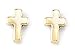 14k Yellow Gold Small Cross Earrings by Bob Siemon