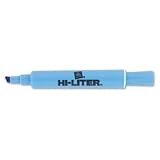 HI-LITER Desk Style Highlighter, Chisel Tip, Light Blue Ink, 12/Pack