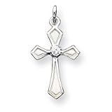 Sterling Silver Cross w/CZ (Cubic Zirconia) with 20 Inch Sterling Silver Chain