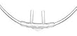 ^Hudson RCI Over-the-Ear Cannula - Standard Nasal Tip - With 7-ft Standard Tubing, Standard Connector Min.Order is 1 CS ( 50 Each / Case; )