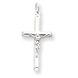 Sterling Silver Crucifix Pendant with 20 Inch Sterling Silver Chain