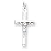 Sterling Silver Crucifix Pendant with 20 Inch Sterling Silver Chain