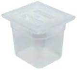 Translucent Food Pan Sixth Size Cover With Handle