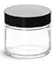 Your Oil Tools 2 Ounce Clear Glass Jar With Black Cap (Qty 1) RS.1199.00