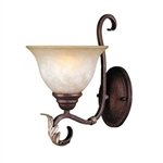 World Imports - 2622-24 : 1 Lt. Wall Sconce - Crackled Bronze w/ Silver