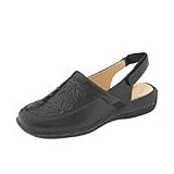 SoftWalk La Habre | Ladies Clog Mule Shoes Black Leather by SoftWalk