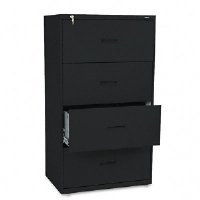 400 Series Four-Drawer Lateral File Finish Black