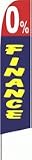 0% Finance Feather Banner Flag (11 x 2.5 Feet)
