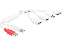 DELOCK HUB USB2.0 2xUSB,1x5Pin,1xiPhone Preisvergleich