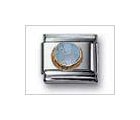 Round Cabochon Aquamarine Classic Tourmaline, Italian Charm by Nomination Charms