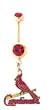 MLB St Louis Cardinals officially licensed belly ring